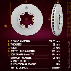 Metrix Premium Front Disc Brake Rotor 84297MF aftermarket car parts