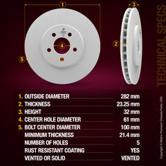 Metrix Premium Front Disc Brake Rotor 84310MF aftermarket car parts