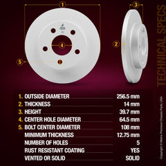 Metrix Premium Rear Disc Brake Rotor 84355MF aftermarket car parts