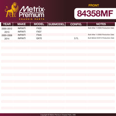 Metrix Premium Front Disc Brake Rotor 84358MF OEM fit spare parts