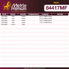Metrix Premium Rear Disc Brake Rotor 84417MF OEM fit spare parts
