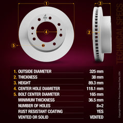 Metrix Premium Front Disc Brake Rotor 84469MF aftermarket car parts