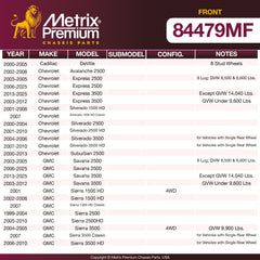 Metrix Premium Front Disc Brake Rotor 84479MF OEM fit spare parts