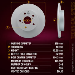 Metrix Premium Rear Disc Brake Rotor 84487MF aftermarket car parts