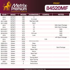 Metrix Premium Chassis Parts Front Disc Brake Rotor 84520MF suspension steering brake parts