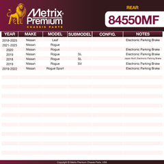 Metrix Premium Rear Disc Brake Rotor 84550MF OEM fit spare parts