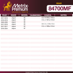 Metrix Premium Chassis Parts Rear Disc Brake Rotor 84700MF aftermarket car parts