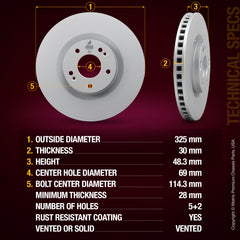 Metrix Premium Front Disc Brake Rotor 84803MF aftermarket car parts