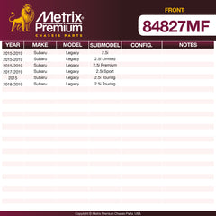 Metrix Premium Front Disc Brake Rotor 84827MF OEM fit spare parts