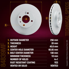 Metrix Premium Front Disc Brake Rotor Kit 92278MT aftermarket car parts