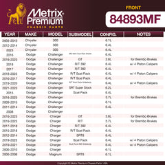 Metrix Premium Front Disc Brake Rotor 84893MF OEM fit spare parts