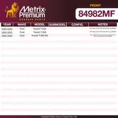 Metrix Premium Front Disc Brake Rotor 84982MF OEM fit spare parts
