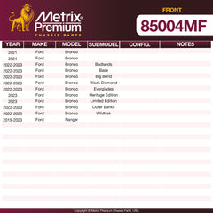 Metrix Premium Front Disc Brake Rotor 85004MF OEM fit spare parts