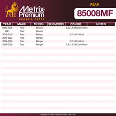 Metrix Premium Rear Disc Brake Rotor 85008MF OEM fit spare parts