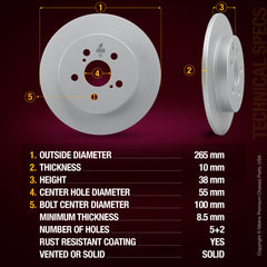 Metrix Premium Rear Disc Brake Rotor Kit 92630MT aftermarket car parts
