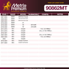 Metrix Premium Chassis Parts Front Left & Right Outer Tie Rod End Kit 90862MT OEM fit auto parts