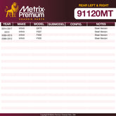 Metrix Premium Chassis Parts Rear Left & Right Stabilizer Bar Link Kit 91120MT OEM fit auto parts