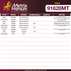 Metrix Premium Chassis Parts Rear Brake Kit 91628MT OEM fit auto parts