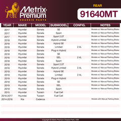 Metrix Premium Chassis Parts Rear Brake Kit 91640MT aftermarket car parts