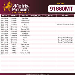 Metrix Premium Chassis Parts Front Brake Kit 91660MT OEM fit auto parts