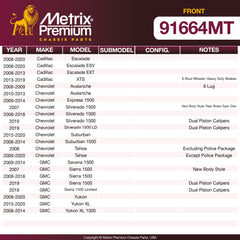Metrix Premium Chassis Parts Front Brake Kit 91664MT OEM fit auto parts