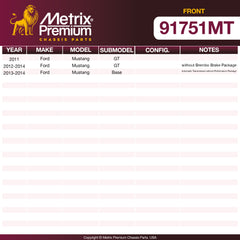 Metrix Premium Chassis Parts Front Disc Brake Rotor Kit 91751MT aftermarket car parts