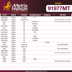 Metrix Premium Chassis Parts Front Disc Brake Rotor Kit 91977MT aftermarket car parts