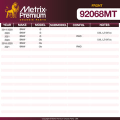 Metrix Premium Chassis Parts Front Disc Brake Rotor Kit 92068MT aftermarket car parts