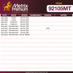 Metrix Premium Chassis Parts Front Disc Brake Rotor Kit 92105MT aftermarket car parts