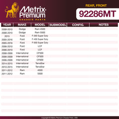 Metrix Premium Rear Disc Brake Rotor Kit 92286MT OEM fit spare parts