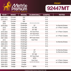 Metrix Premium Front Disc Brake Rotor Kit 92447MT OEM fit spare parts