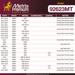 Metrix Premium Front Disc Brake Rotor Kit 92623MT OEM fit spare parts