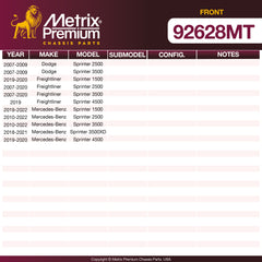 Metrix Premium Front Disc Brake Rotor Kit 92628MT OEM fit spare parts