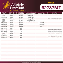 Metrix Premium Front Disc Brake Rotor Kit 92737MT OEM fit spare parts