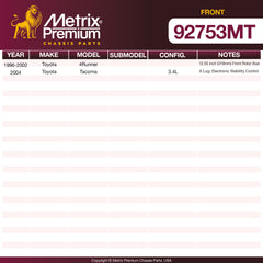 Metrix Premium Front Disc Brake Rotor Kit 92753MT OEM fit spare parts