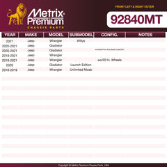 Metrix Premium Chassis Parts <p><strong>WHAT'S IN THE KIT:</strong></p>
<ul>
<li>1x Front Right Outer Tie Rod End,</li>
<li>1x Front Left Outer Tie Rod End</li>
</ul> suspension steering brake parts