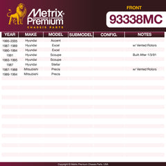 Metrix Premium Chassis Parts suspension steering brake parts