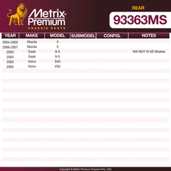 Metrix Premium Chassis Parts suspension steering brake parts