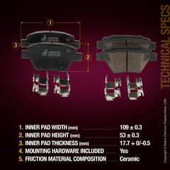 Metrix Premium Front & Rear Brake Pad Kit 95775MT suspension steering brake parts