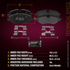 Metrix Premium Front Disc Brake Pad Set 93419MS aftermarket car parts
