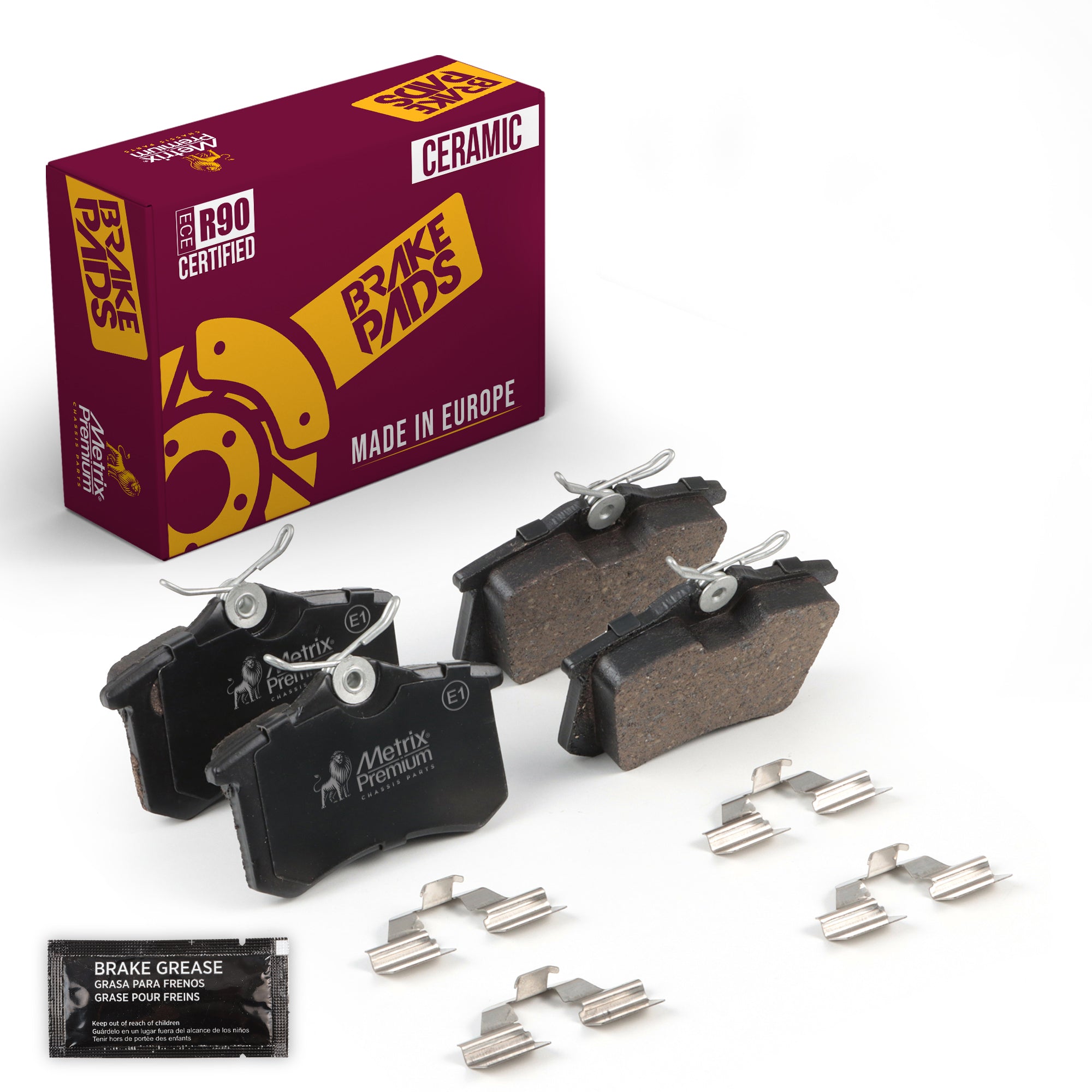 Metrix Premium Rear Disc Brake Pad Set 93433MC OEM fit auto parts