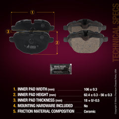 Metrix Premium Rear Disc Brake Pad Set 93478MC aftermarket car parts