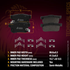 Metrix Premium brake rotors meet or exceed OEM standards for smooth, vibration-free braking.