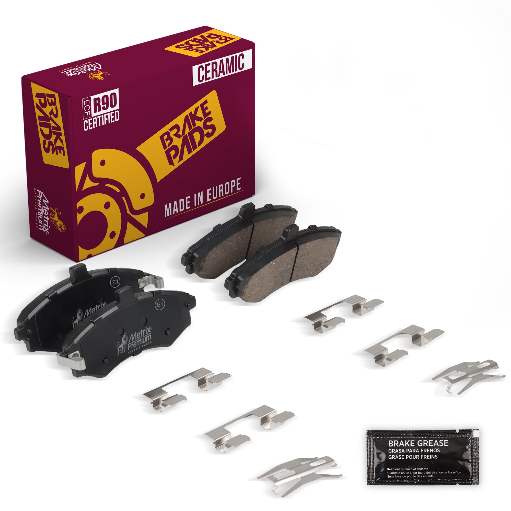 Metrix Premium Front Disc Brake Pad Set 93517MC OEM fit auto parts