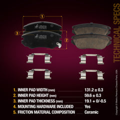 Metrix Premium Front & Rear Brake Pad Kit 95833MT aftermarket car parts