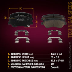 Metrix Premium Front Disc Brake Pad Set 93530MC aftermarket car parts