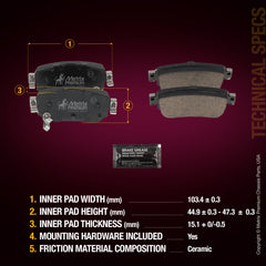 Metrix Premium Rear Disc Brake Pad Set 93569MC aftermarket car parts