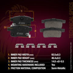 Metrix Premium brake rotors meet or exceed OEM standards for smooth, vibration-free braking.