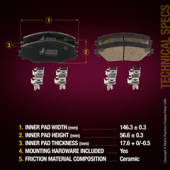 Metrix Premium Front & Rear Brake Pad Kit 95781MT aftermarket car parts