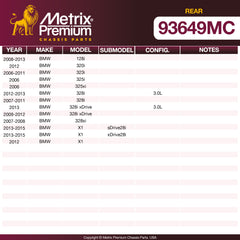 Metrix Premium Rear Disc Brake Pad Set 93649MC OEM fit spare parts